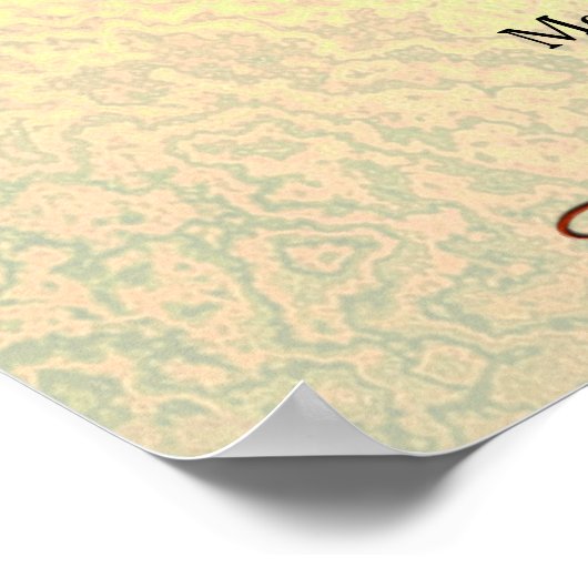 Autumn Shades Green Yellow Welcome Weddenron Poster (Hoek)