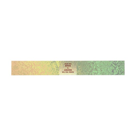 Autumn Shades of Green and Yellow Invitation Bands Uitnodigingen Wikkel (Vlak)