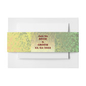 Autumn Shades of Green and Yellow Invitation Bands Uitnodigingen Wikkel (Voorkant Voorbeeld)