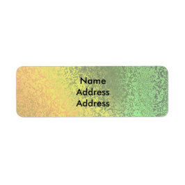 Autumn Shades of Green Yellow Return Address Lab Etiket