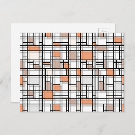 Autumn Shadows Modern Art Briefkaart (Voorkant / Achterkant)