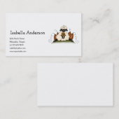 Autumn Sheep: Schapen, zonnebloemen en pompoenen Visitekaartje (Voorkant / Achterkant)