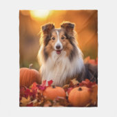 Autumn Sheltie Fleece Deken (Voorkant)