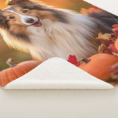 Autumn Sheltie Sherpa Deken (3/4)
