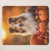 Autumn Sheltie Sherpa Deken (Voorkant (horizontaal))