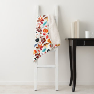 Autumn Sherpa Blanket Pattern Deken