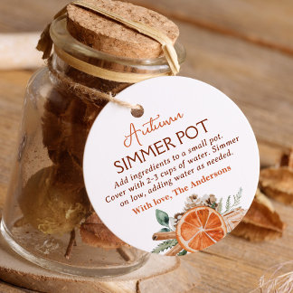 Autumn Simmer Pot Herfst Simmering Potpourri Bedankjes Labels