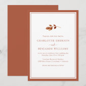 Autumn Simple Wedding Kaart (Voorkant / Achterkant)