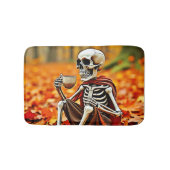 Autumn Skeleton Coffee Break Ontwerp Badmat (Voorkant)