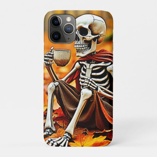 Autumn Skeleton Coffee Break Ontwerp Case-Mate iPhone Case (Achterkant)