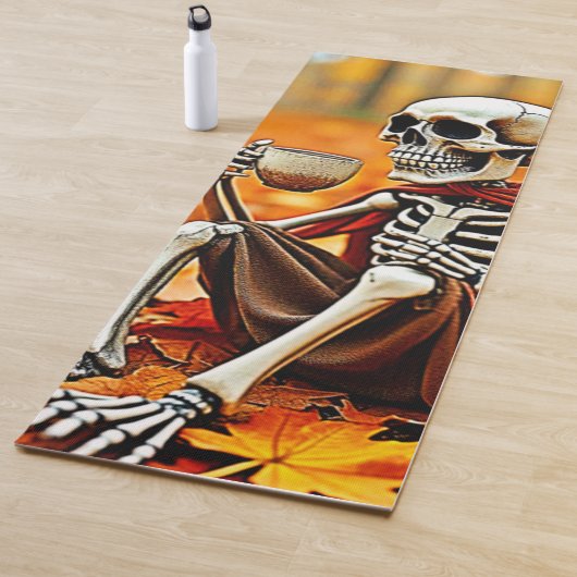 Autumn Skeleton Coffee Break Ontwerp Yogamat (In situ)