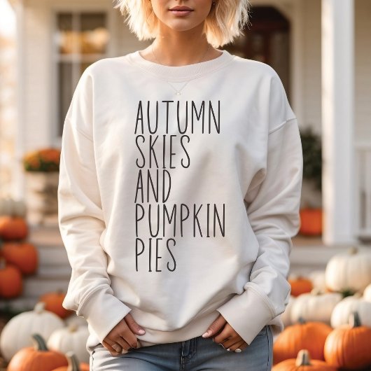 Autumn Skies en Pumpkin Pies Trendy Herfst Trui