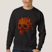 Autumn Skull Shape Fall Leaves Graphics Halloween Trui (Voorkant)
