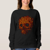 Autumn Skull Shape Fall Leaves Graphics Halloween Trui (Voorkant)