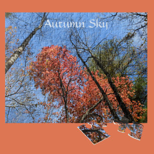 Autumn Sky Colorful Autumn Trees Photographic Legpuzzel