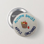 Autumn Smile Apple Orchard Ronde Button 5,7 Cm (Voorkant /achterkant)