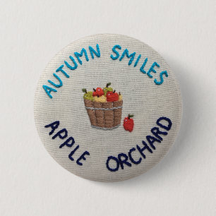 Autumn Smile Apple Orchard Ronde Button 5,7 Cm