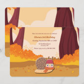 Autumn Snagel Birthday Party Kaart (Voorkant / Achterkant)