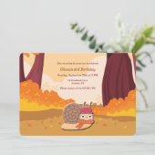 Autumn Snagel Birthday Party Kaart (Staand voorkant)