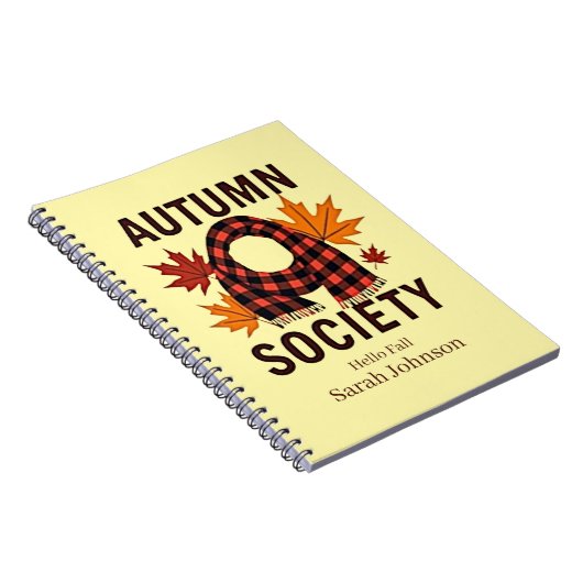 Autumn Society – gepersonaliseerde briefvulling Notitieboek (Rechterzijde)