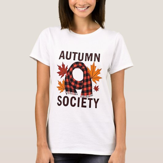 Autumn Society – gepersonaliseerde briefvulling T-shirt (Voorkant)
