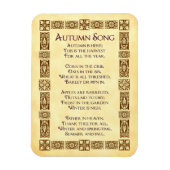 Autumn Song  Art Thanksgiving Poem Magnet Magneet (Verticaal)