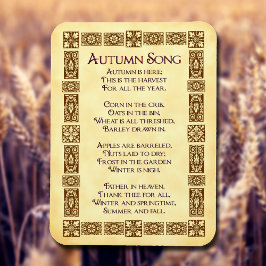 Autumn Song  Art Thanksgiving Poem Magnet Magneet