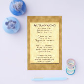Autumn Song Harvest Poem Flyer (Enkel)