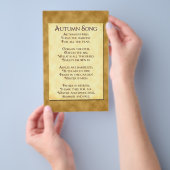 Autumn Song Harvest Poem Flyer (Hand)