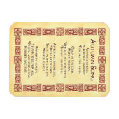 Autumn Song Red Art Thanksgiving Poem Magnet Magneet (Horizontaal)