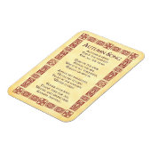 Autumn Song Red Art Thanksgiving Poem Magnet Magneet (Linkerzijde)