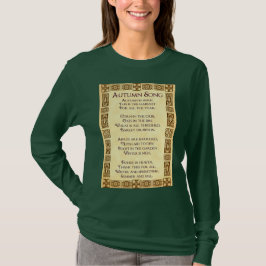 Autumn Song Thanksgiving Poem T-shirt