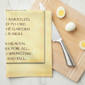 Autumn Song Thanksgiving Poem Theedoek (Quarter Fold)