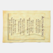 Autumn Song Thanksgiving Poem Theedoek (Horizontaal)