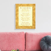 Autumn Song Thanksgiving Poem Wrapped Canvas Afdruk (Insitu (Woonkamer))