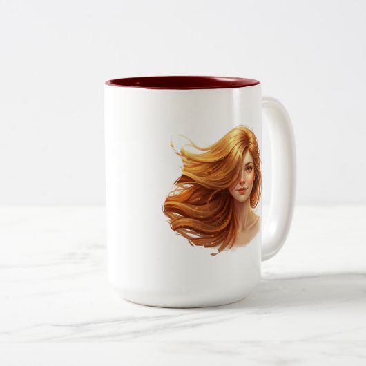 Autumn Soul | Timeless Beauty Seasonal Collection Tweekleurige Koffiemok (Voorkant rechts)