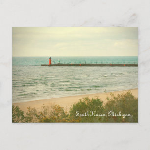 Autumn South Haven Michigan Lighthouse Briefkaart