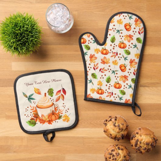 Autumn Spice Ovenwant & Pannenlap Set (Top down)