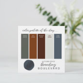 Autumn Spice Rustic Herfst Kleur Palet Kaart (Staand voorkant)