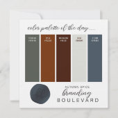 Autumn Spice Rustic Herfst Kleur Palet Kaart (Voorkant)