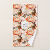 Autumn Spirit Cosy Waterverf Pattern Bad Handdoek (Handdoek)