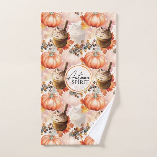 Autumn Spirit Cosy Waterverf Pattern Bad Handdoek (Handdoek)