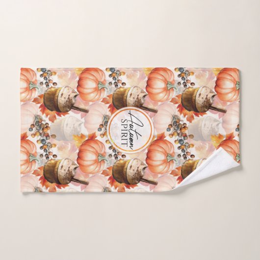 Autumn Spirit Cosy Waterverf Pattern Bad Handdoek (Handdoek)