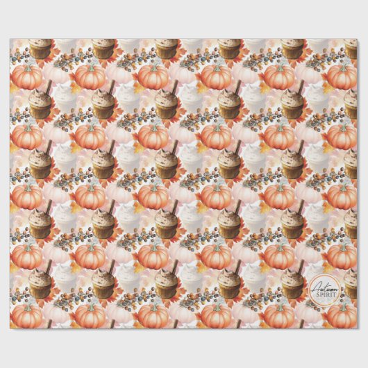 Autumn Spirit Cosy Waterverf Pattern Cadeaupapier (Vlak)