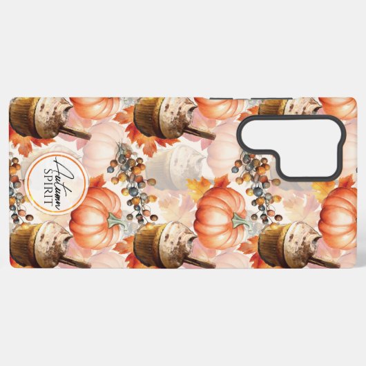 Autumn Spirit Cosy Waterverf Pattern Samsung Galaxy Hoesje (Achterkant horizontaal)