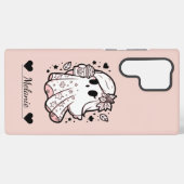 Autumn Spirit: Girly Ghost met pompoenkruid Samsung Galaxy Hoesje (Achterkant horizontaal)