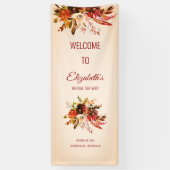 Autumn Splendor Blushed Ivory Vrijgezellenfeest Spandoek (Verticaal)