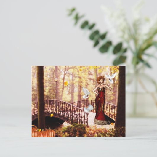Autumn splendor elf briefkaart (Staand voorkant)