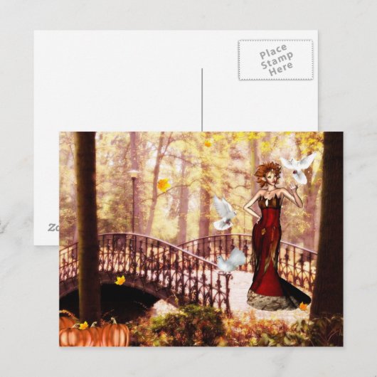 Autumn splendor elf briefkaart (Voorkant / Achterkant)