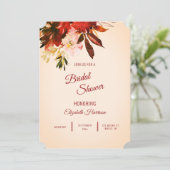 Autumn Splendor Floral Ivory Vrijgezellenfeest Kaart (Staand voorkant)